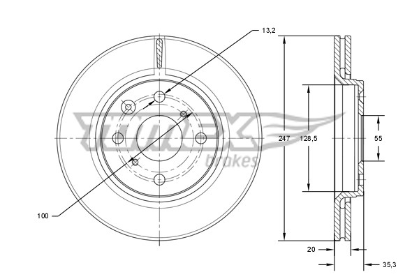 TOMEX Brakes Bremsscheibe